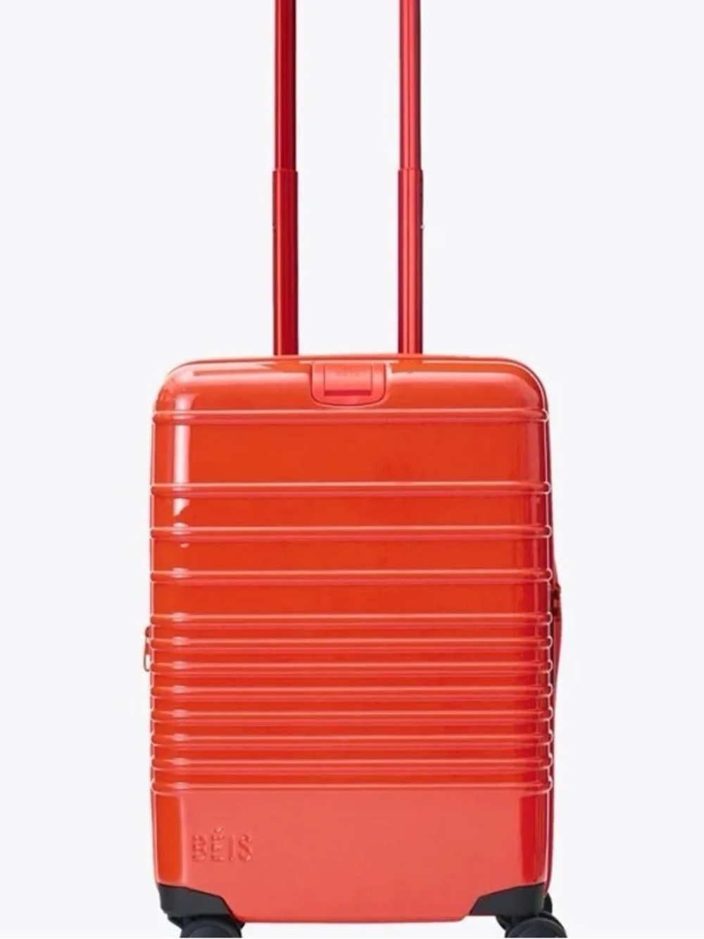 BEIS Glossy Flame Carry On Hardside Carry-On Spinner NWT